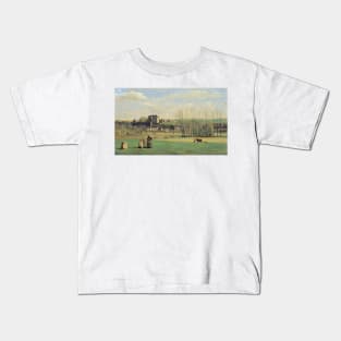 Landscape of La Ferte-Milon by Jean-Baptiste-Camille Corot Kids T-Shirt